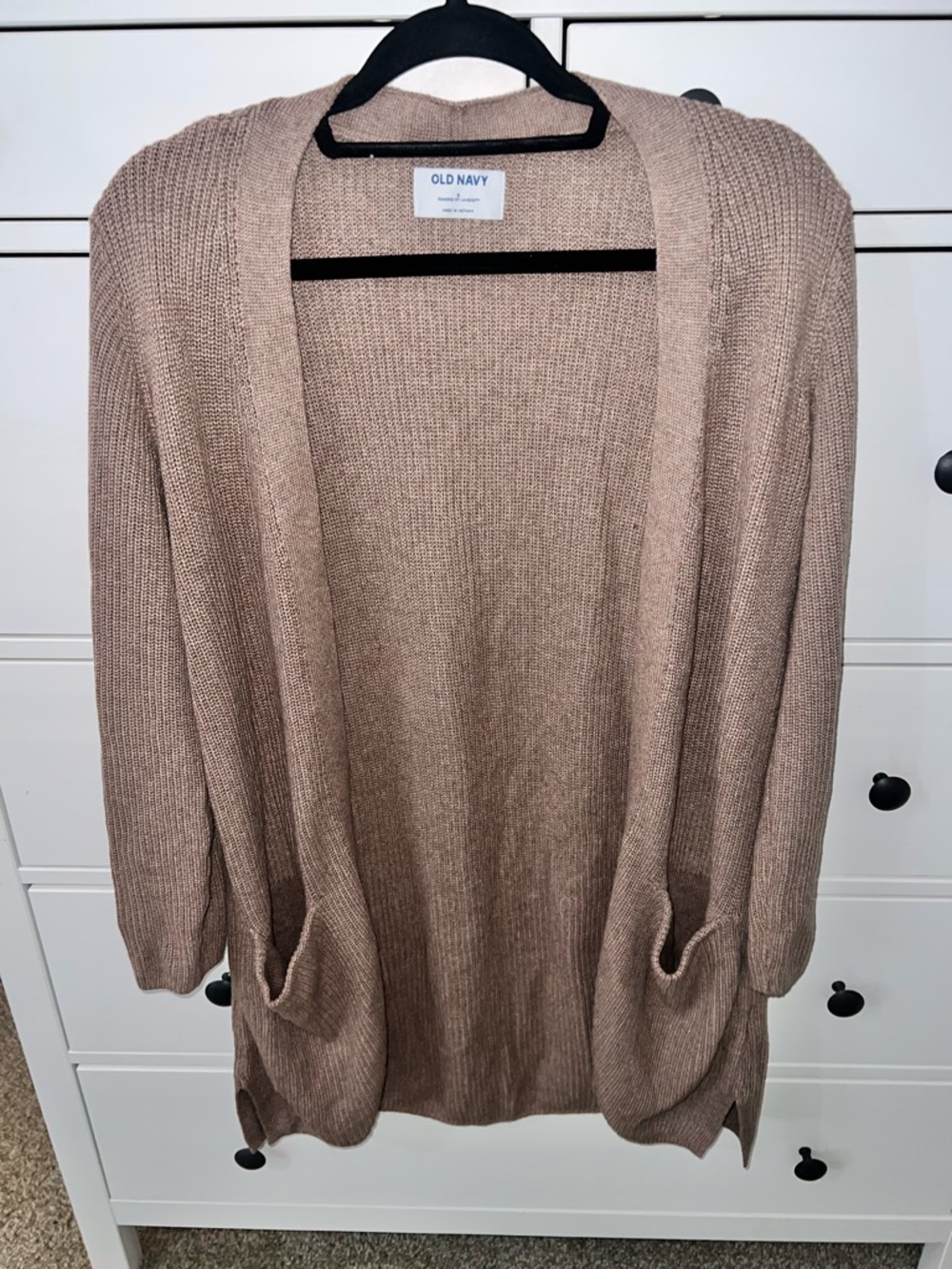 Old Navy Open-Front Cardigan Sweater in Taupe